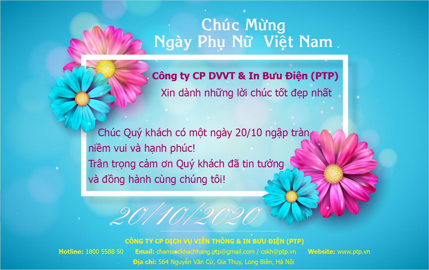 Chúc mừng ngày Phụ nữ Việt Nam 20/10