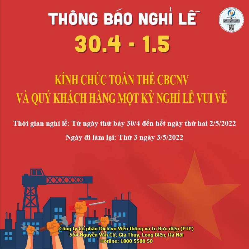 TB thời gian nghỉ lễ.