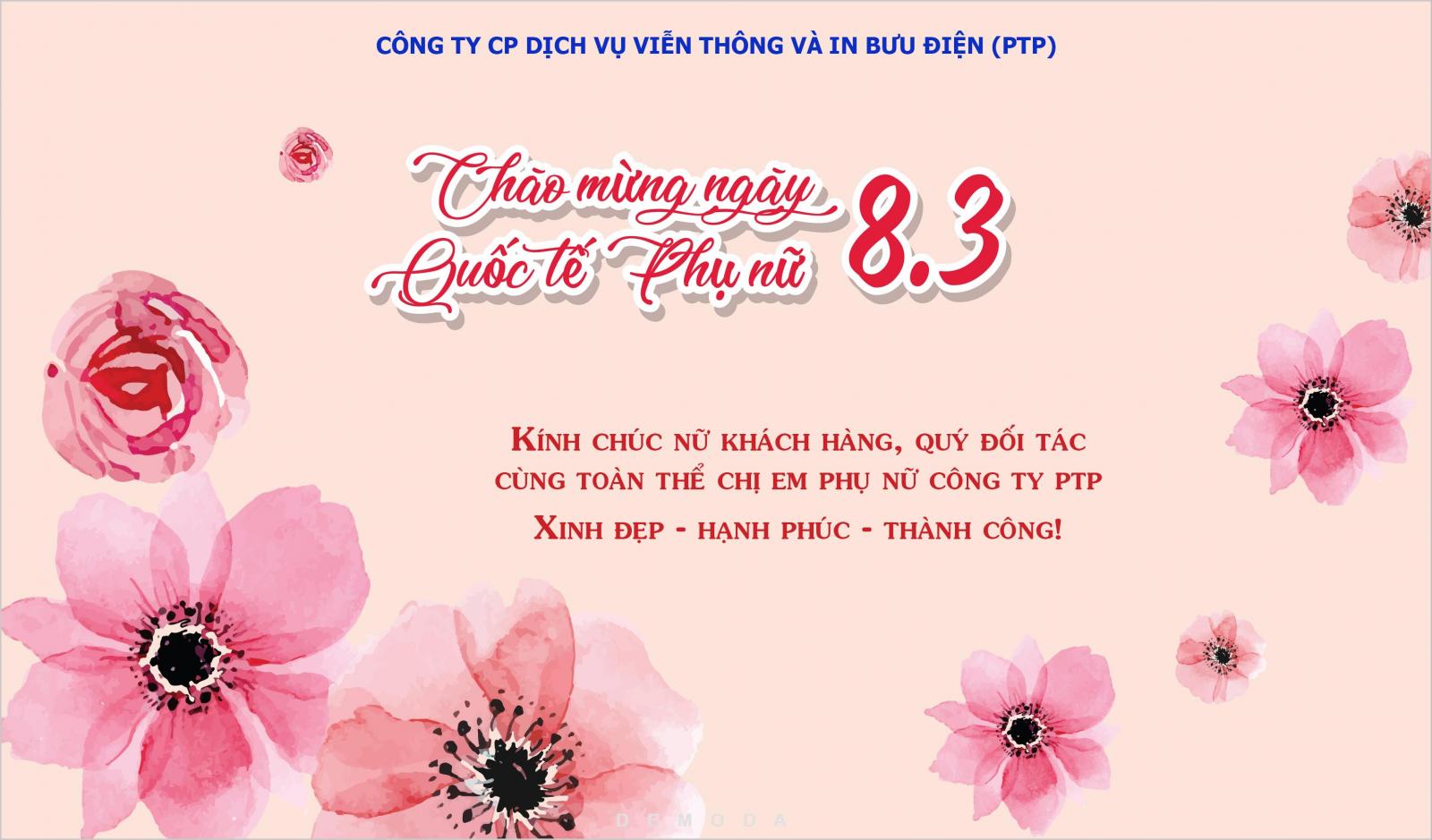 Chúc mừng ngày Quốc tế Phụ nữ 8.3