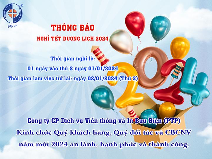 TB Nghỉ Tết Dương lịch 2024