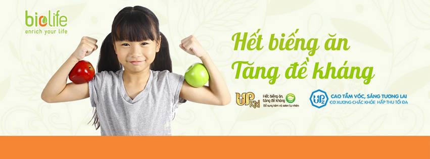 Biolife công bố sản phẩm cốm dành cho trẻ biếng ăn Upkid (mới)