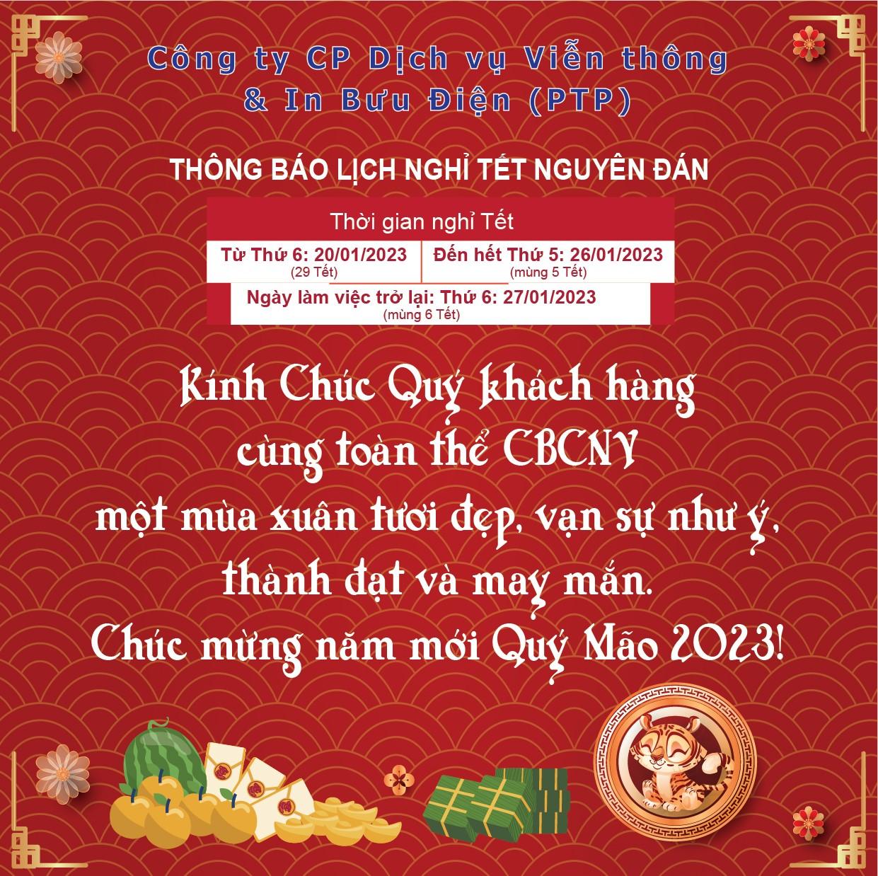 TB lịch nghỉ Tết